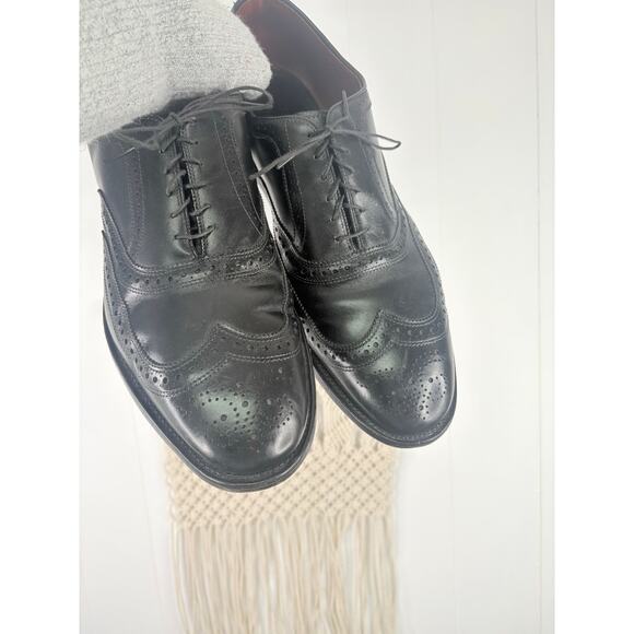 Allen Edmonds McAllister Black Leather Oxford Wingtip Dress Shoes Mens Size 14 - Picture 6 of 9